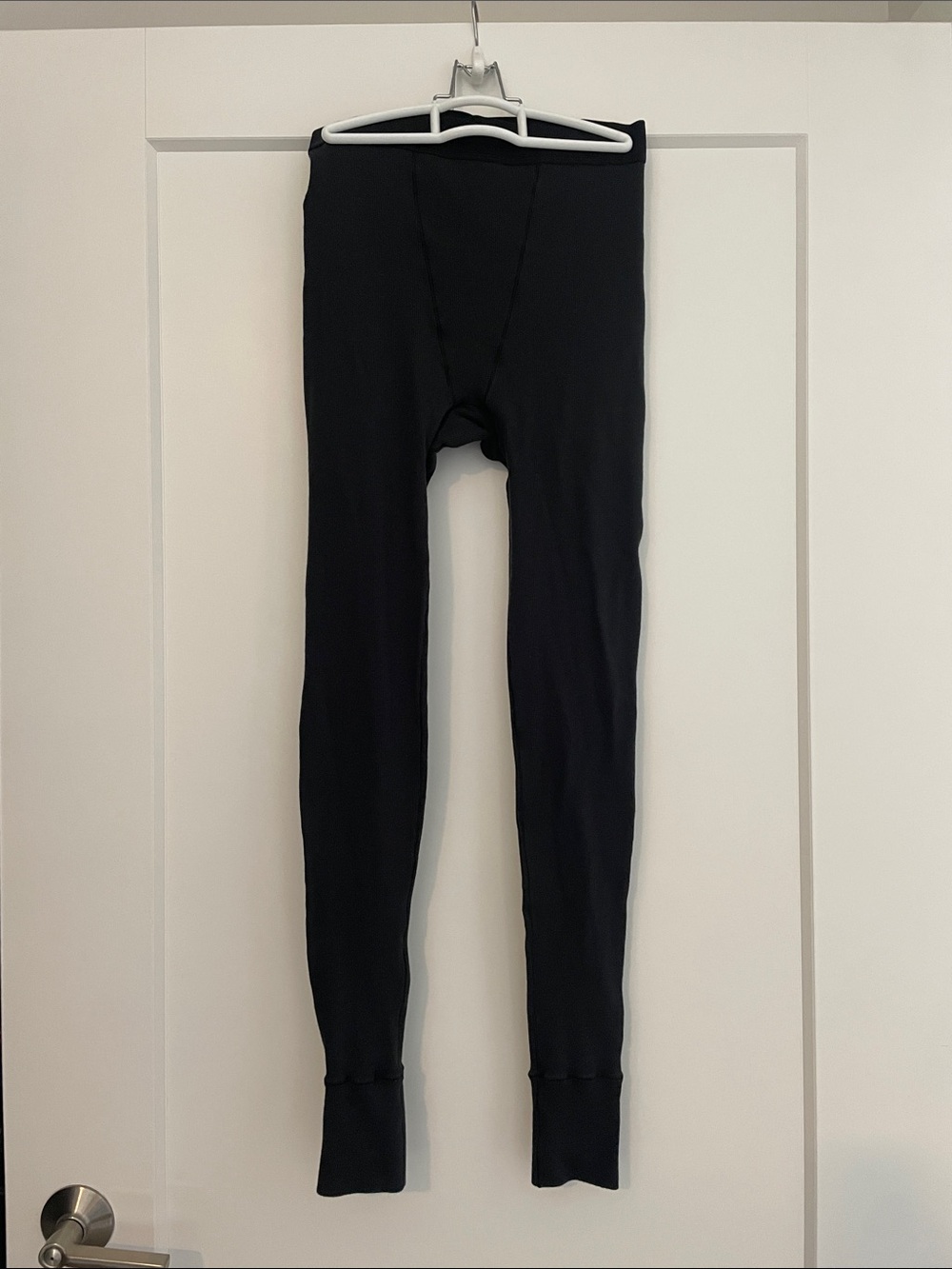 Skims Black Thermal Leggings with Elastic Waistband